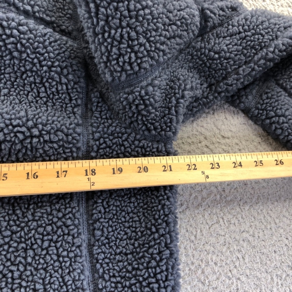 LL Bean Jacket Womens Large Blue Mountain Pile Fleece Full Zip Deep Sherpa - Picture 11 of 12